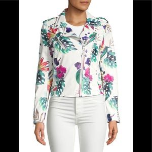 Vigoss Floral Women's Jacket - White, Green, Pink